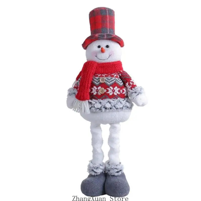 Regaldisplay, stehende Weihnachtspuppenfigur mit dehnbarer Form, weicher Stoff-Weihnachtsakzent für die Verwendung – Detail 5