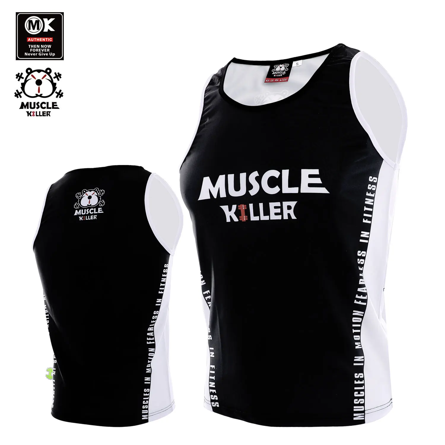 MK Muscle Strength Letter Training Tank Top, Sports, Leisure, Running Tank Top, Gym Large S-4XL Quick Drying Sleeveless