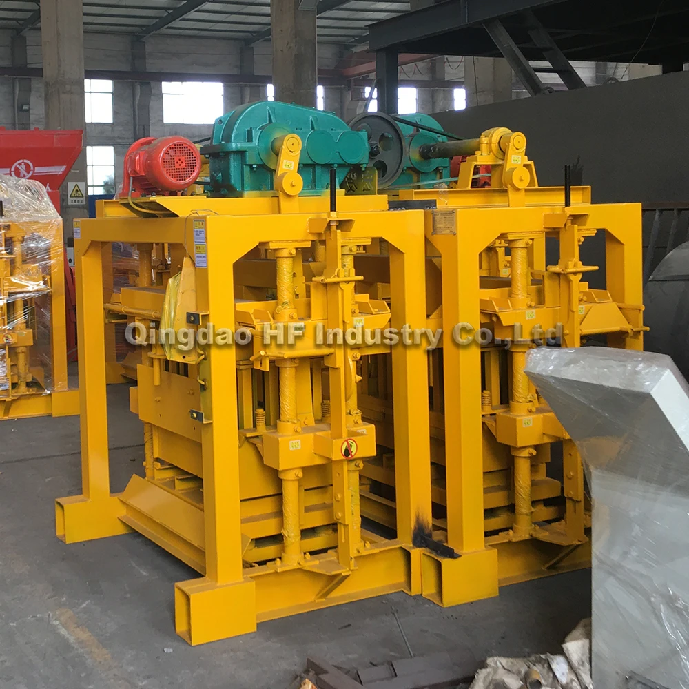 QT4-40 Small Hand Forming Cement Concrete Hollow Block Forming Machine Paving Brick Making Machine South Africa Global 1500