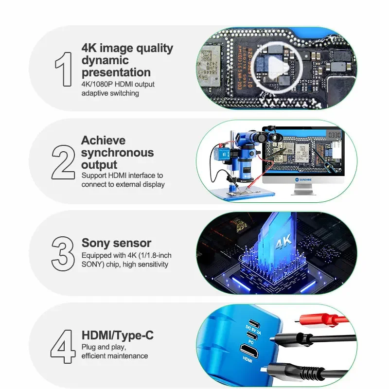 RELIFE MC2 Multi-function Multimeter Camera Dual-screen Synchronous Display,4K/1080P HDMI Output Adaptive Switching Repair Tools