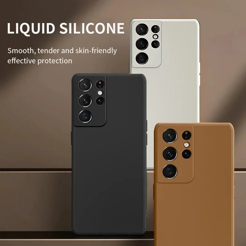 Liquid Silicone Case for Samsung Galaxy S8 S9 S10 Lite S20 S21 S22 S23 S24 Plus FE A52 A31 A41 A71 A51 A72 A70 A50 Coque