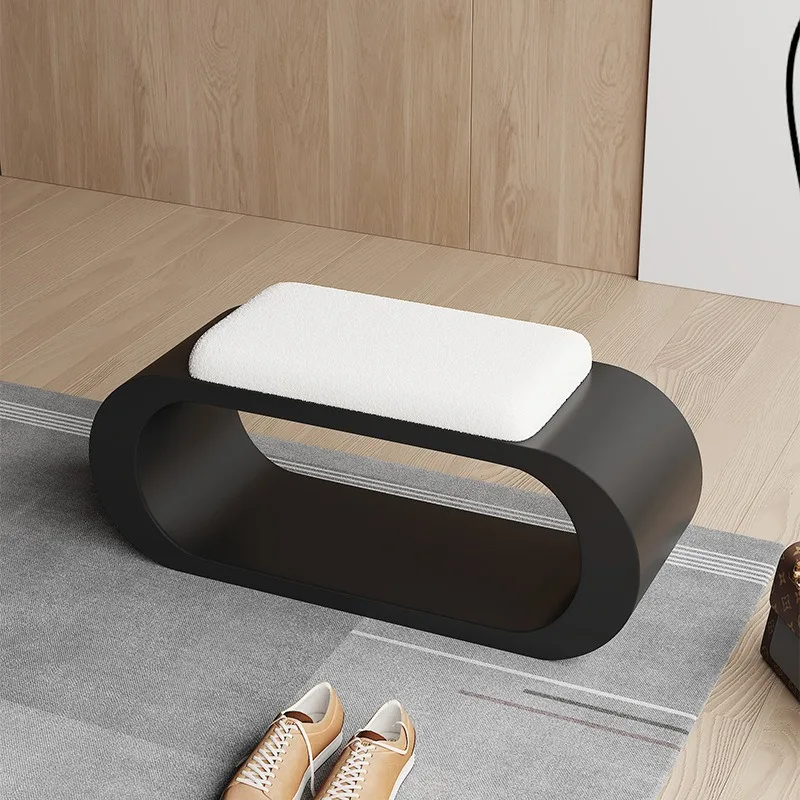 

Nordic Creative Iron Shoe Stool Home Bedroom Bed Wear Long Stool Entrance Door Luxury Creative Design Home Decor Accessories