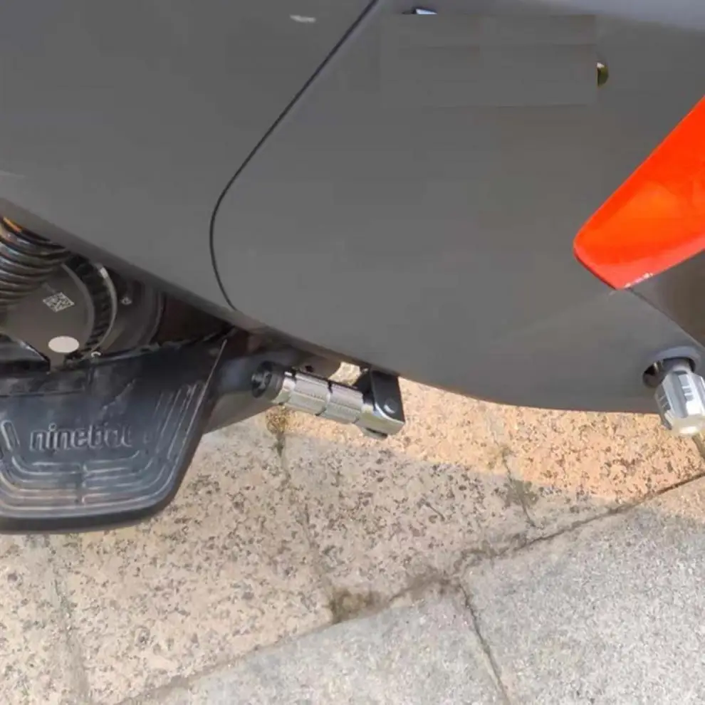 8mm Universal Pedals Folded Footrest Footpeg Compatible For Motorcycles Bicycles Electric Vehicles Mopeds Karts Scooters