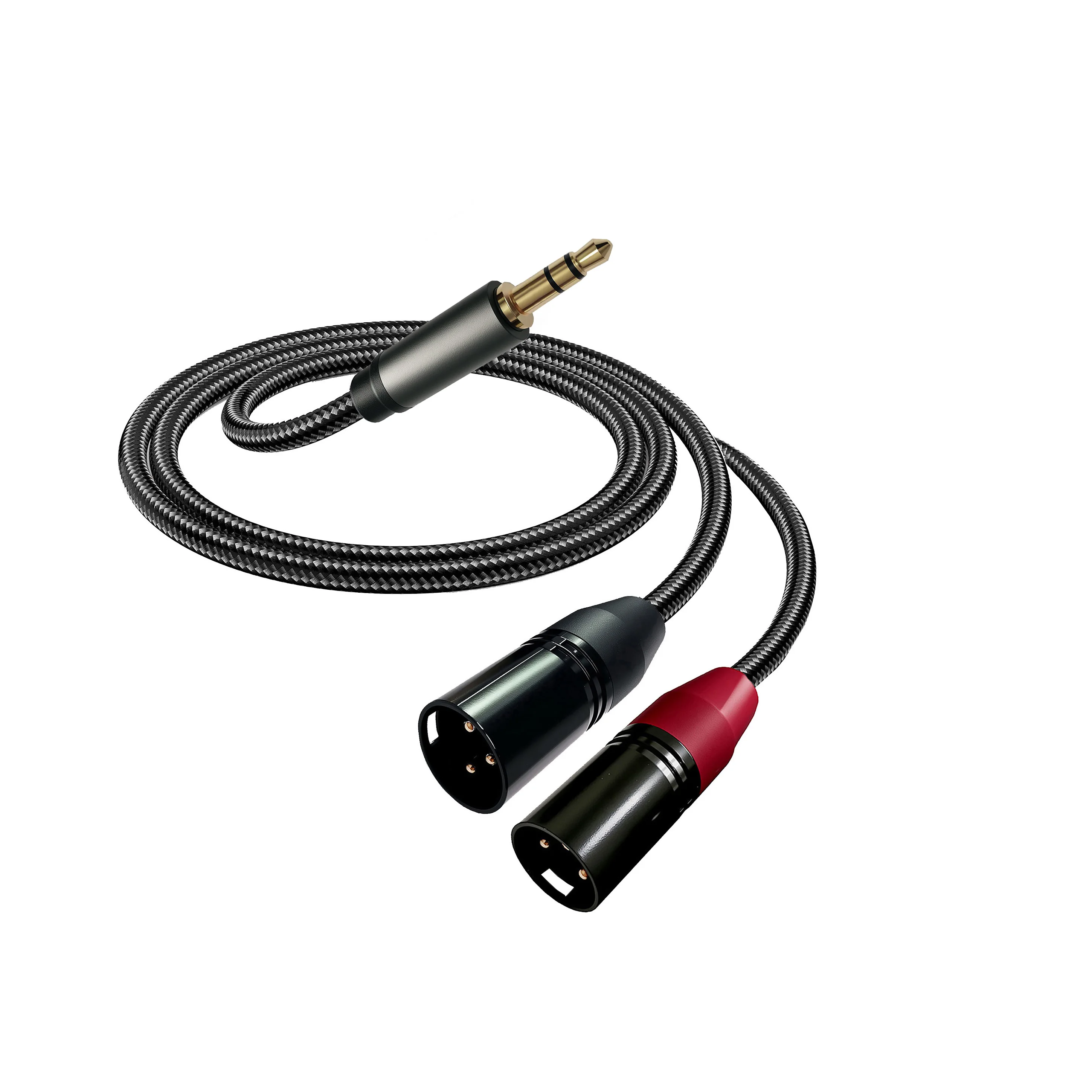 3,5-mm-Klinkenstecker auf XLR-Audiokabel, TRS-Stereo-Stecker auf Buchse, Dual-XLR-Splitter für Mischpulte, Lautsprecher und Verstärker – Detail 5