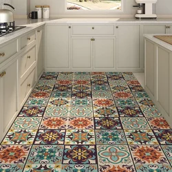 Kitchen Carpet Large PVC Waterproof Rug Non-slip Floor Mat Leather Oil-proof Foot Mats American Retro Style Home Decoration Rugs