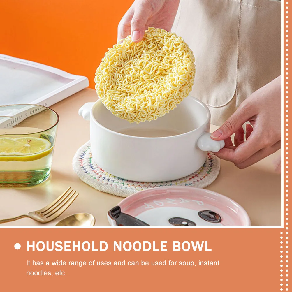 

1 комплект, керамическая бытовая салатница с пандой, очаровательная миска для макарон, легкий аксессуар, аксессуар для дома