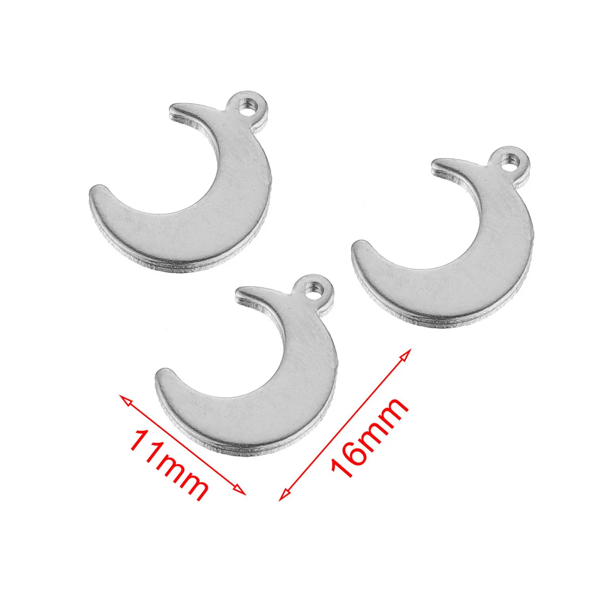 

100 Pieces Stainless Steel Star Moon Pendant DIY Handmade Jewelry Making Accessories