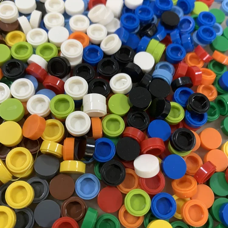 100-500 Stück Fliesen 1x1 Rund DIY Bausteine Farbige Lernspielzeuge für Kinder Größe Kompatibel mit 98138 – Detail 6