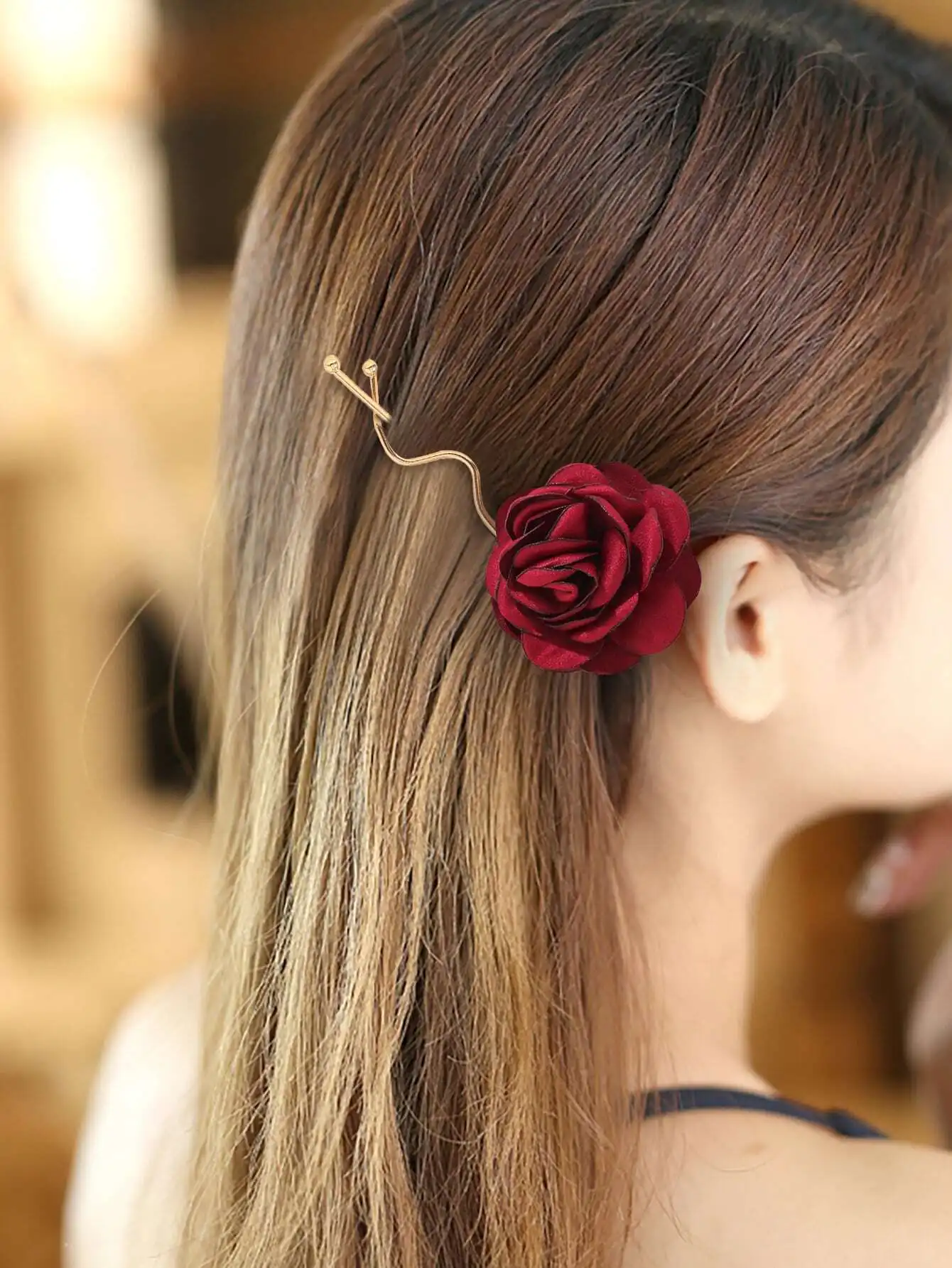 

Flower Decor Hair Clip Elegant For Women Daily Decoration Valentine's Day Valentines Claw Clips Hair Claws Hair Barrettes