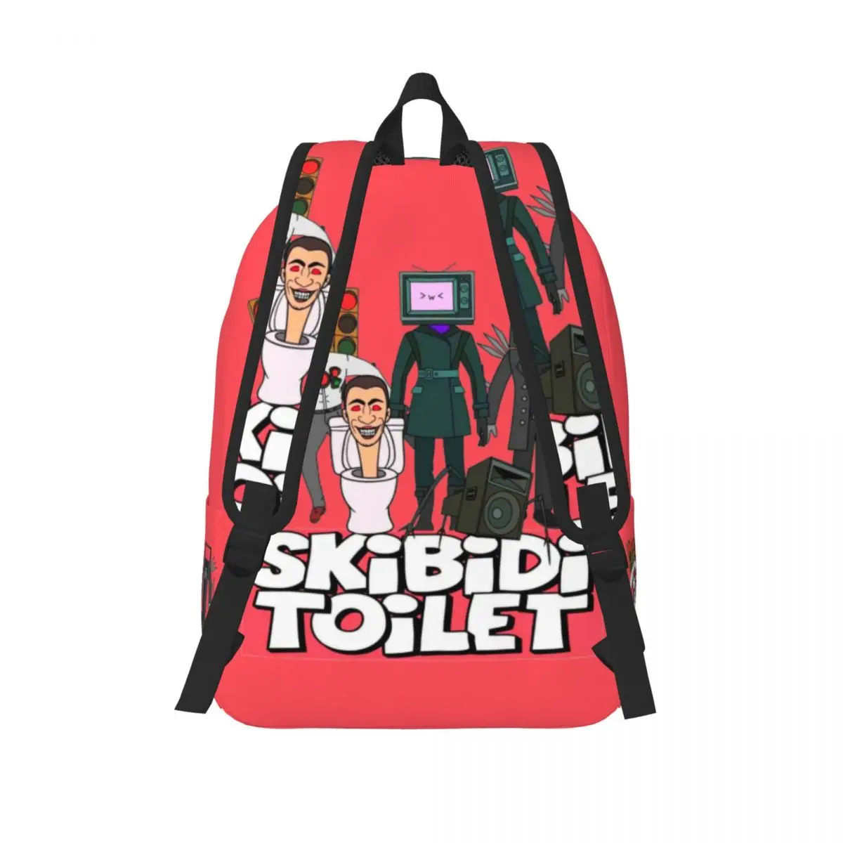 Skibidi-Middle High School Estudante Bookbag, Adolescentes Daypack, TV Speaker Mochila, Saco de Viagem, Escola, Homens