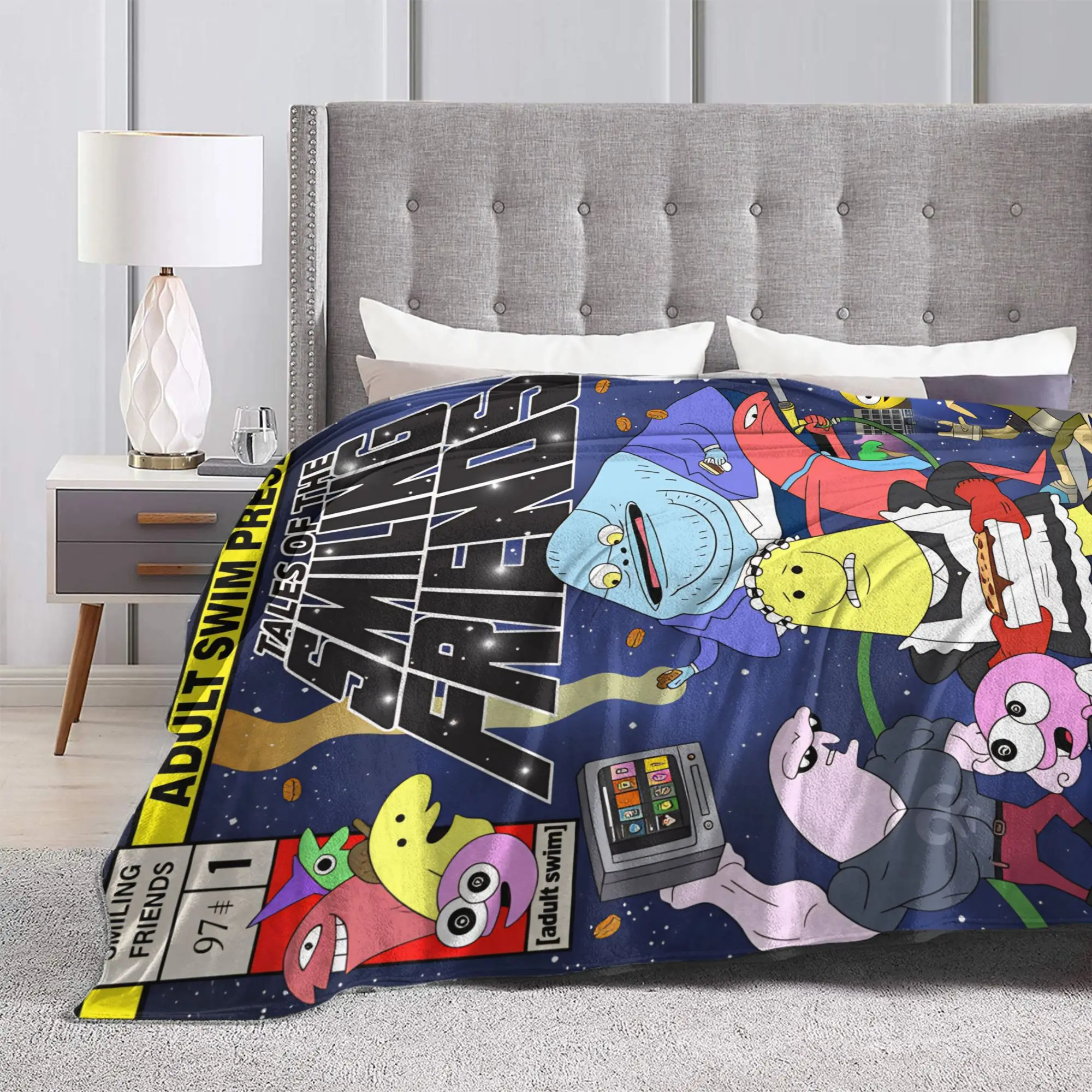 يبتسم الأصدقاء بيم وتشارلي البطانيات لينة طباعة أفخم الفراش يلقي للأطفال الأريكة السرير الفانيلا المفرش غطاء السرير #4