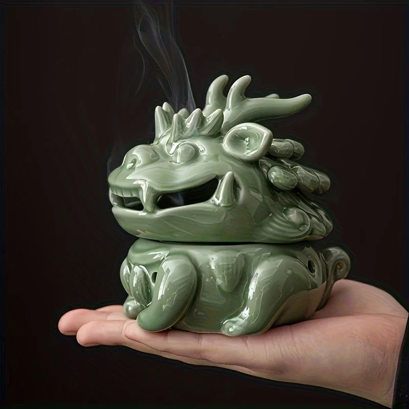 1 Set Blue Porcelain Ceramic Nafulong Incense Burner Ceramic Incense Holder The Perfect Choice for Home Decorations and Holiday
