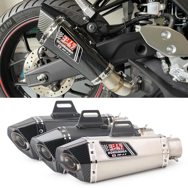 Universal Motorcycle Yoshimura Exhaust Muffler For Honda FZ1 R6 R15 R3 ZX6R ZX10R Z900 1000 CBR1000 GSXR1000 650 Nmax Tmax530 