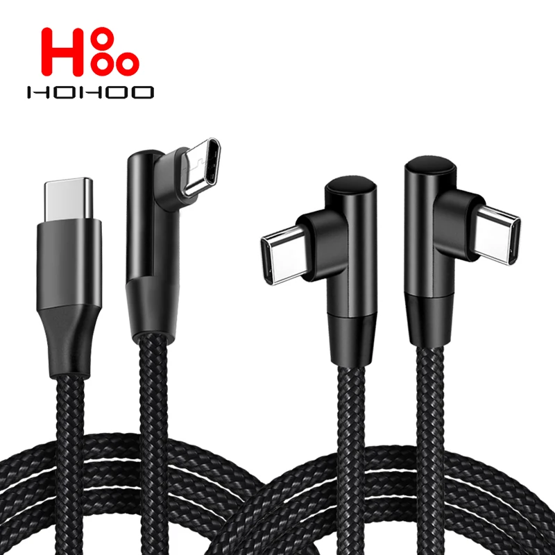 USBC to Type C PD 100W ELbow Cable For Huawei Samsung S23 Xiaomi mi 6 5 MacBook iPad pro Quick Charge 4.0 USB-C Fast Charge Cord