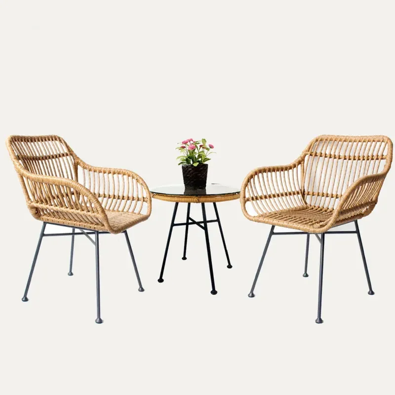 Outdoor Rattan Chairs Kitchen Modern Minimalist Leisure Nordic for garden balcony patio furniture