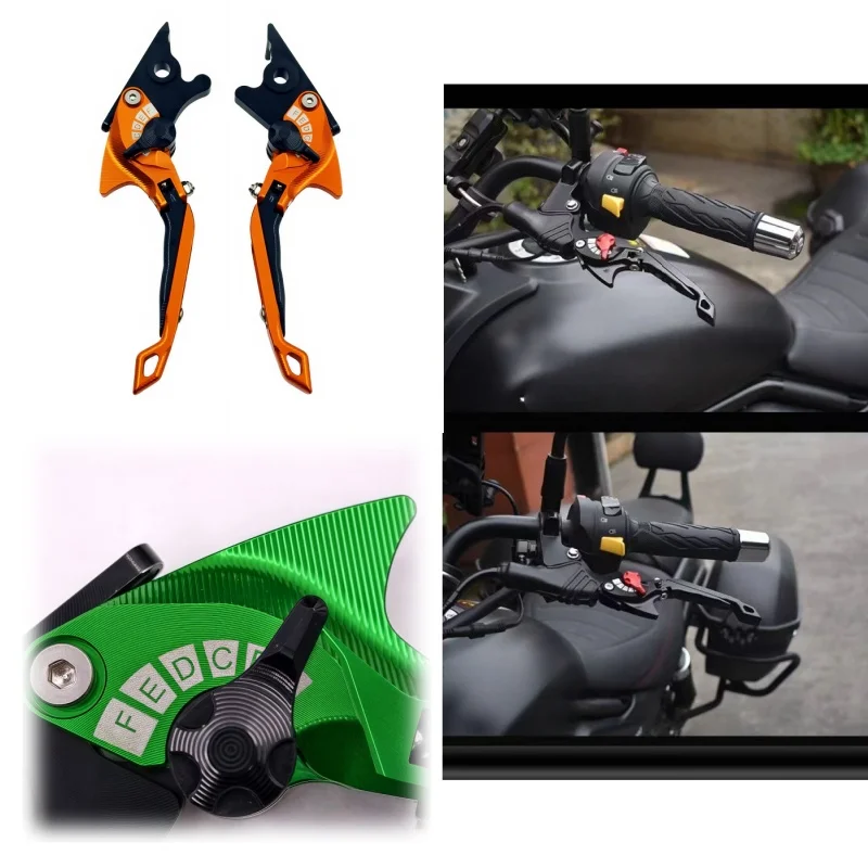 

5D shark head style For Kawasaki GTR1000 1992-2006 VN1500 Classic+Tourer 1998-2003 Motorcycle foldable adjustable handle lever