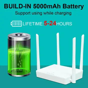 OPTFOCUS 300Mbps 4G LTE router modem USB typu C 5000mAh baterie 4G WIFI SIM karta hotspot mobilní 4G CPE wi-fi se 4 anténami 8 nejlepší prodej 4G OLAX router - №7