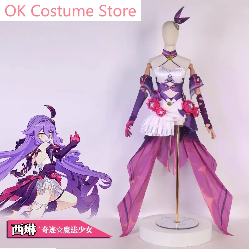 Honkai Impact 3rd Sirin Game Suit Elegant Sexy Dress Cosplay Costume Halloween Carnival Party Role Play Outfit Women