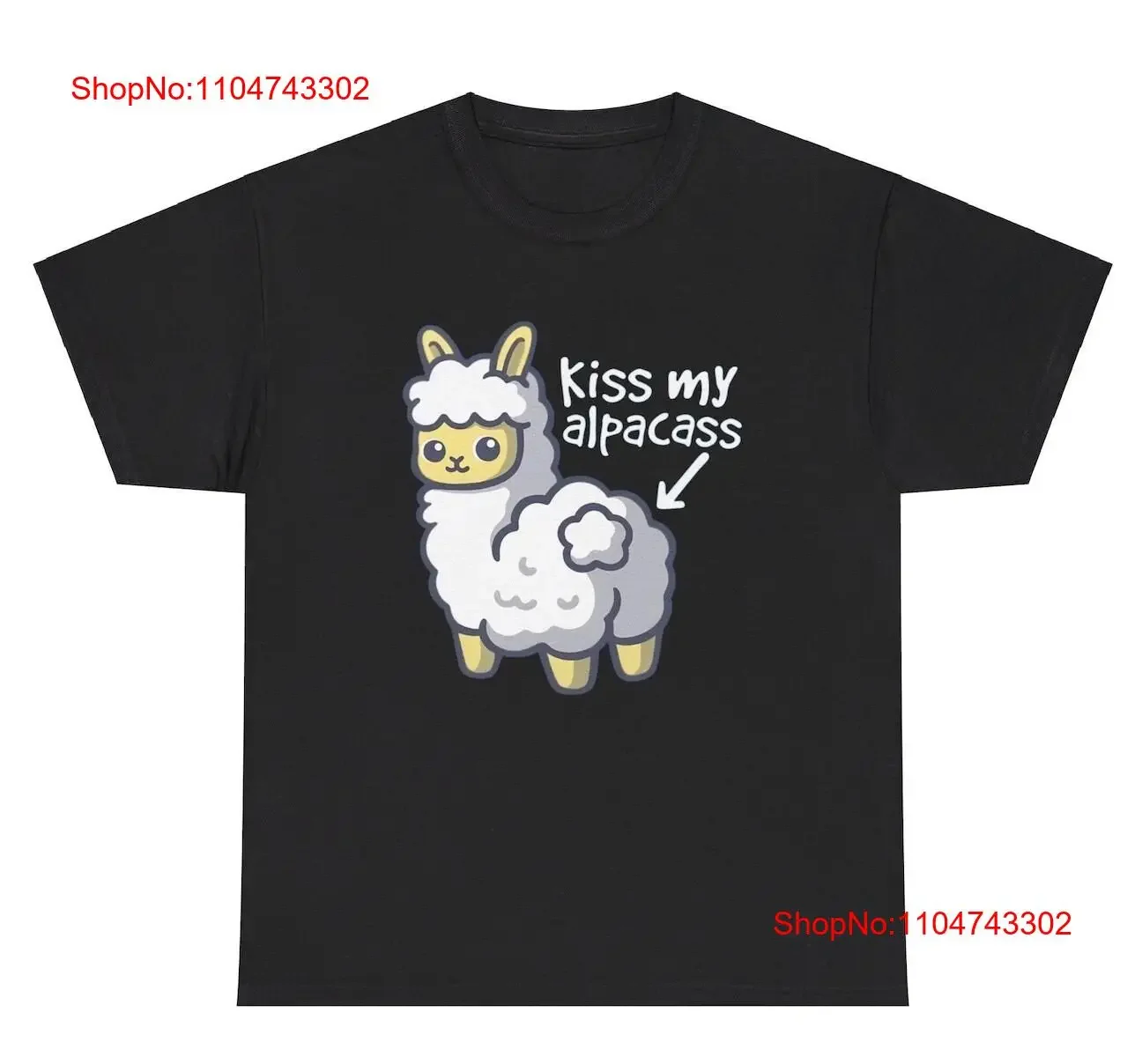 Kiss My Alpacass Camiseta Divertida Inappropriada Alpaca Meme Broma vintage Lavado Ropa de diseñador versátil Cómodo Estirado