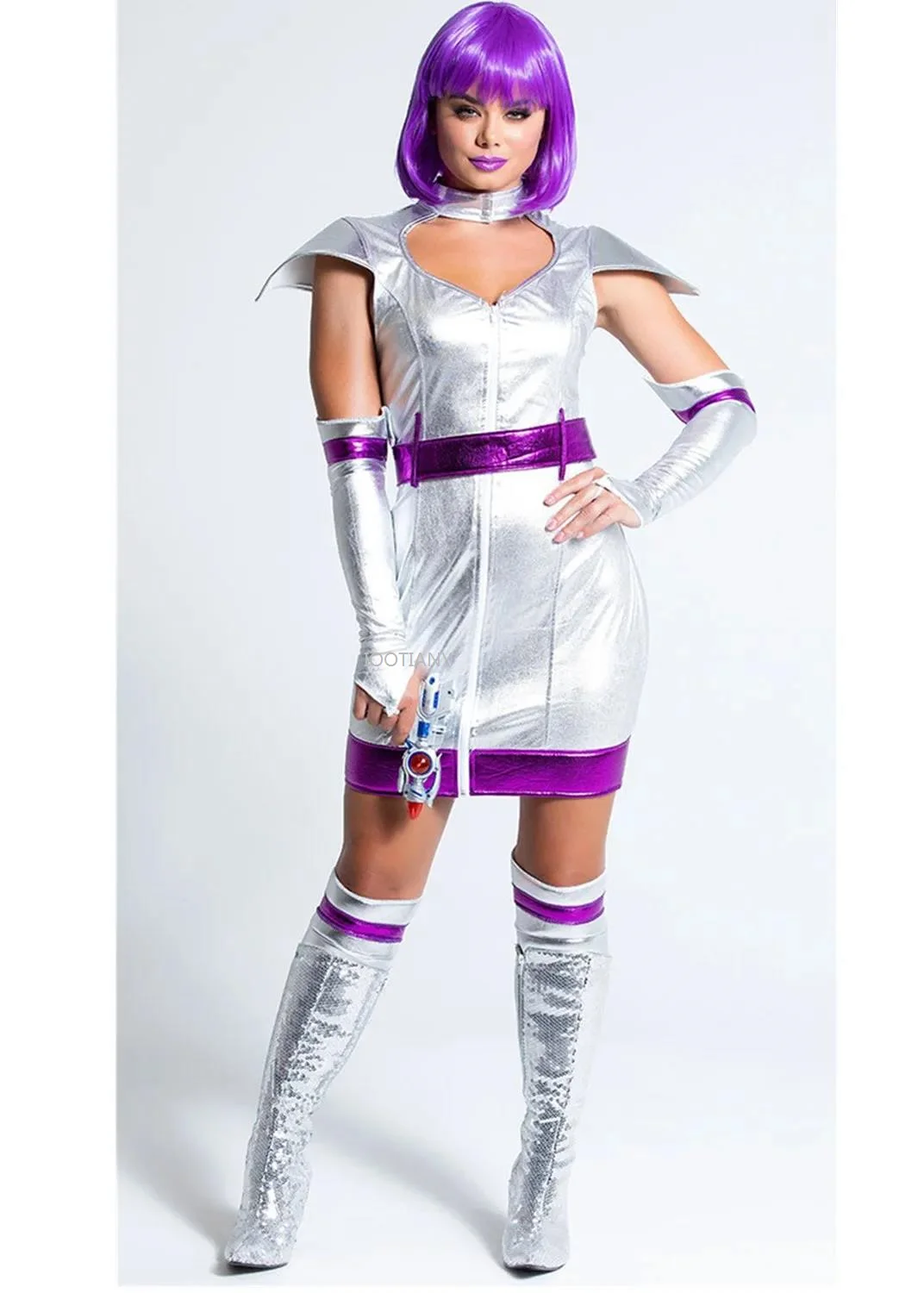 Halloween Robot Cos Stage Performance Costume Space Suit The Tin Woman Cosplay Costume Carnival Party Silver Tin Man Fancy Dress