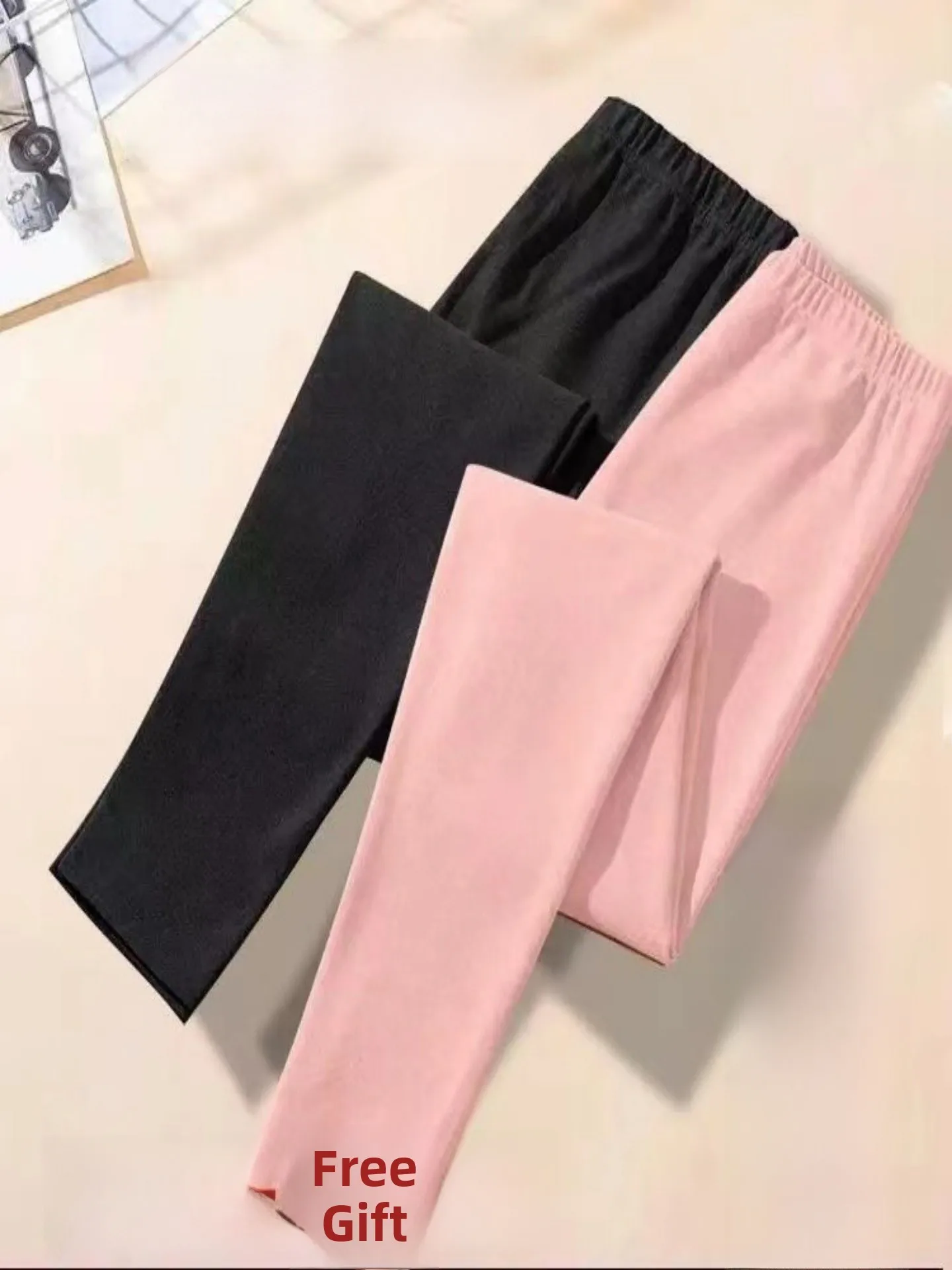 

2025 New Heated Seamless Women's Autumn Pants Mid-Waist Trousers for Students Comfortable Fleece-Lined Long Pants Casual Wear