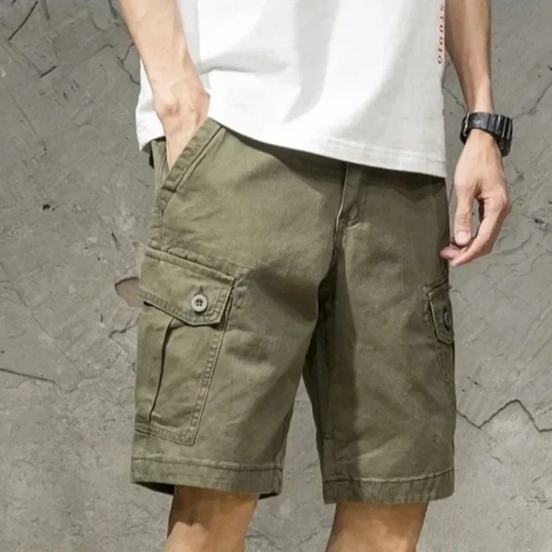 

Men's Sports Casual Shorts Comfort Loose Straight Cargo Shorts Cotton Comfortable Beach Running Short Sports Pants