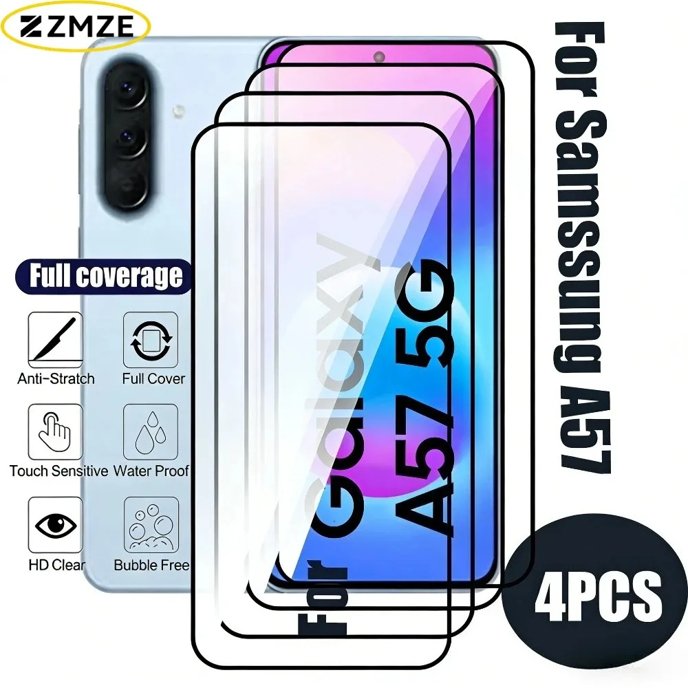 Vollständiger Displayschutz für Samsung Galaxy A16 A17 A26 A27 A36 A37 A56 A57 A55 A53 A52 A33 A25 Kratzfestes Gehärtetes Glas