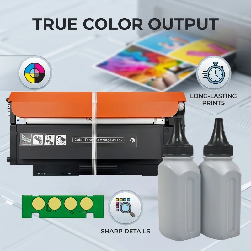 

With chip 117A Black Toner Cartridge 2 PCS Toner powder 117a w2070a For HP MFP179fnw 178nw 150a 150nw color Laser printer