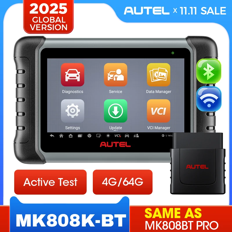 Autel MaxiCOM MK808K-BT MK808K BT Bluetooth OBD2 Scanner Same as MK808BT Pro Full Bidirectional Diagnostic Tools Code Reader