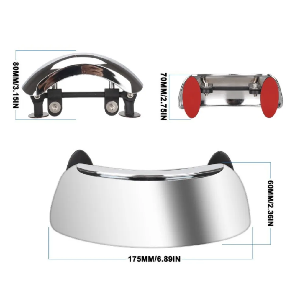 1PCS Motorcycle Modification Accessories - Wide-Angle Mirrors with Large Field of View, 180-Degree Full-View Rearview Mirrors