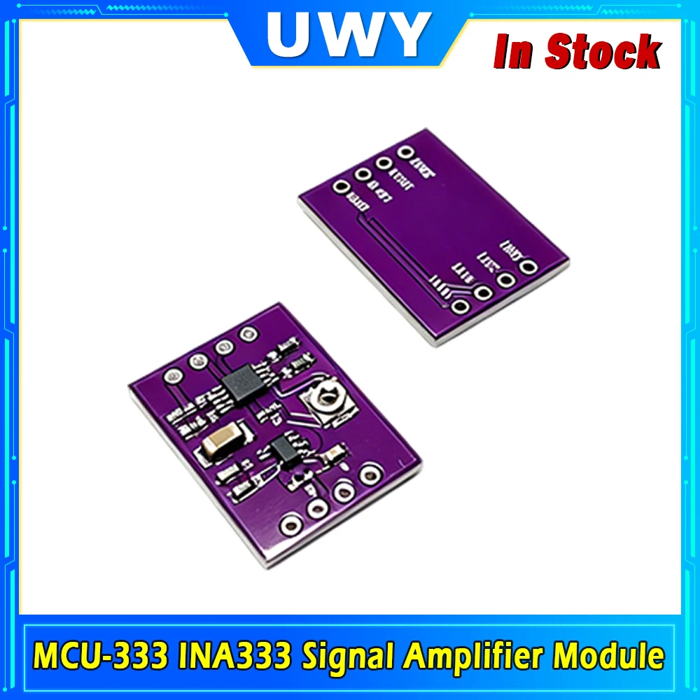 MCU-333 INA333 Instrumentation Amplifier Module Low Noise Precision Adjustable Gain Weak Signal Amplifier Board
