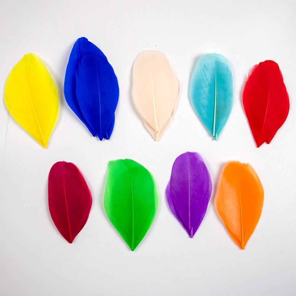 الجملة الملونة أوزة الريش السائبة 5-8 سنتيمتر ريشة صغيرة الطبيعية للحرف اليدوية DIY بها بنفسك صنع المجوهرات حلم الماسك قلادة بلوم ديكور #6