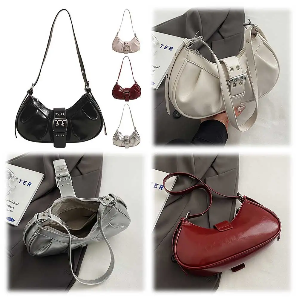 

PU Leather Crossbody Bag with Adjustable Strap for Women Small Clutch Handbag Clutch Purse Underarm Purse for Travel Commuting