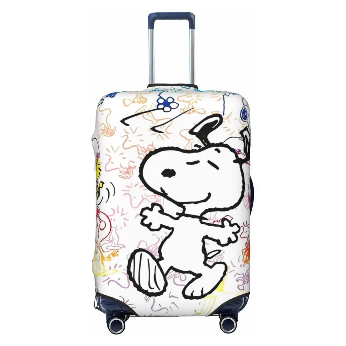 Snoopy Cartoon Suitcase Cover Miniso Strectch Cruise Trip Protection Luggage Case Flight