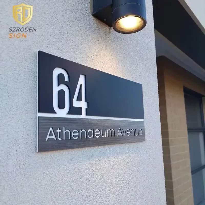 High Quality Metal Door Office Number Plates and Letters Custom House Number