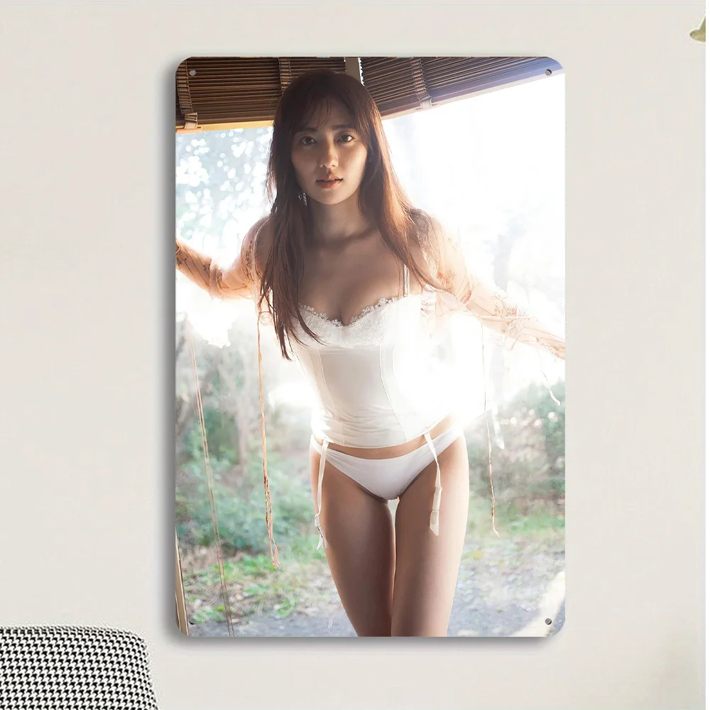 Винтажная металлическая настенная художественная вывеска Sexy Lady, алюминиевая табличка 8x12 дюймов, элегантный дизайн нижнего белья, идеально подходит для домашнего декора и подарков