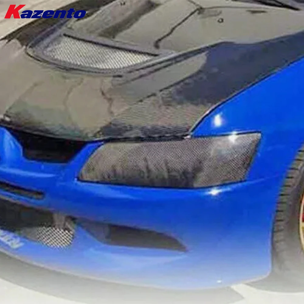 For Mitsubishi Evolution Evo 7 8 9 Headlight Block Out Lhd Passenger Side Carbon Fiber