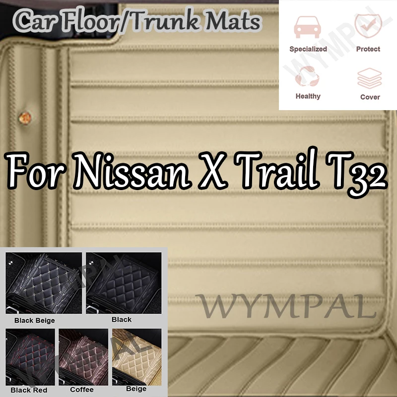 

Luxury Customized Artificial Leather Car Floor Mat For Nissan X Trail T32 2014 2015 2016 2017 Protect Your Vehicle's Interior