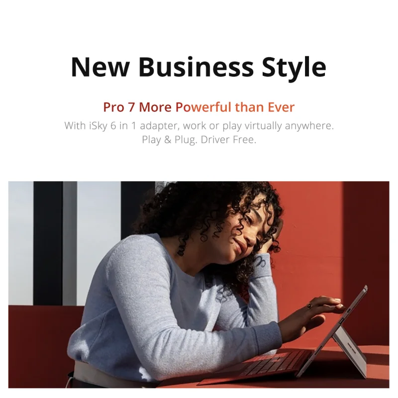 Docking station ISky 6 in 1 per Microsoft Surface Pro7 4K compatibile HDMI RJ45 USB 3.0 Hub Dock Station Accessori per laptop