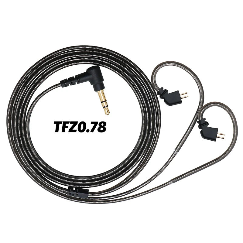 2Pin0.78/QDC/TFZ0.78/Bend0.78/Fluted0.78 Replaceable Earphone 3.5mm Stereo High Purity Aluminum Foil OFC Upgrade Headphone Cable