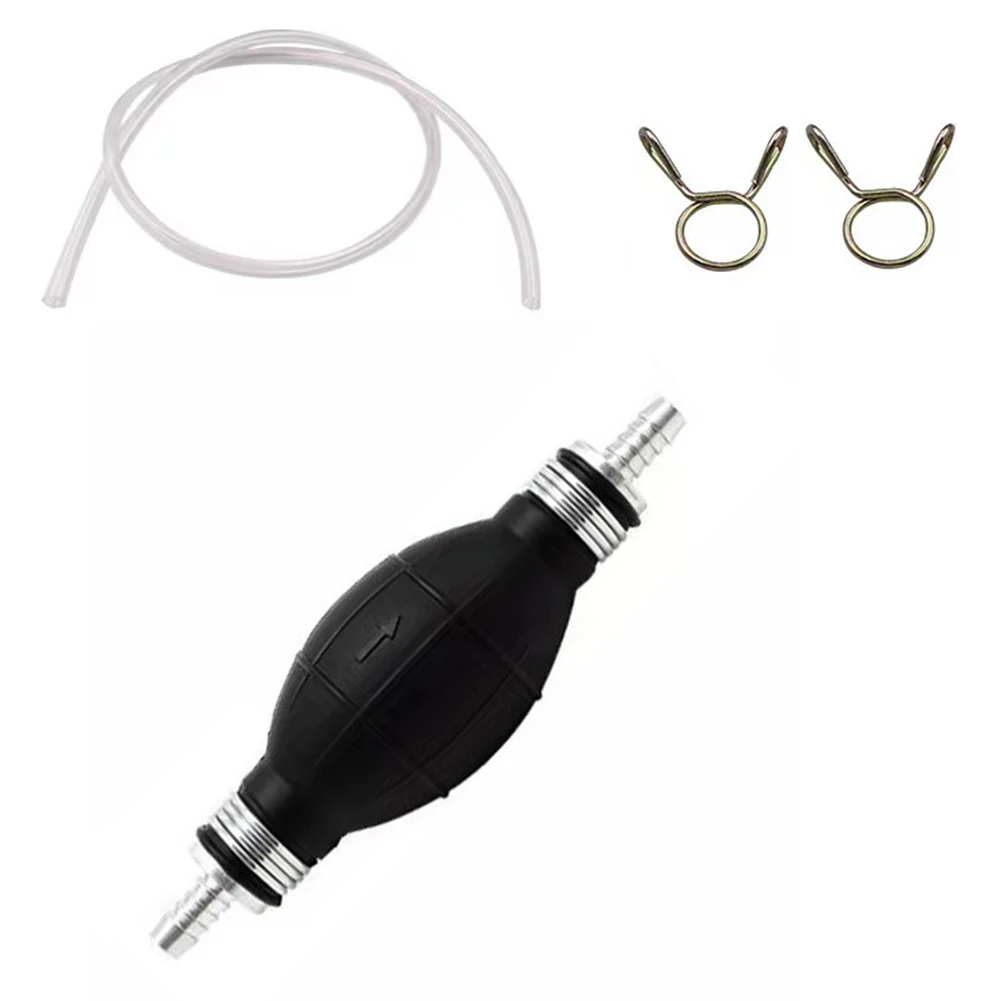 8mm Manual Fuel Pump High Flow Car Motorcycle Hand Water And Petrol Transfer Pump With 1m&0.8m Hose For Car Boat For Oil