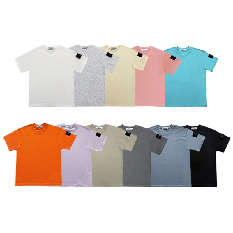 

Футболка Stone Brand из хлопка, свободного кроя, с коротким рукавом, плотная, летняя, уличная, повседневная, с круглым вырезом, для молодежи