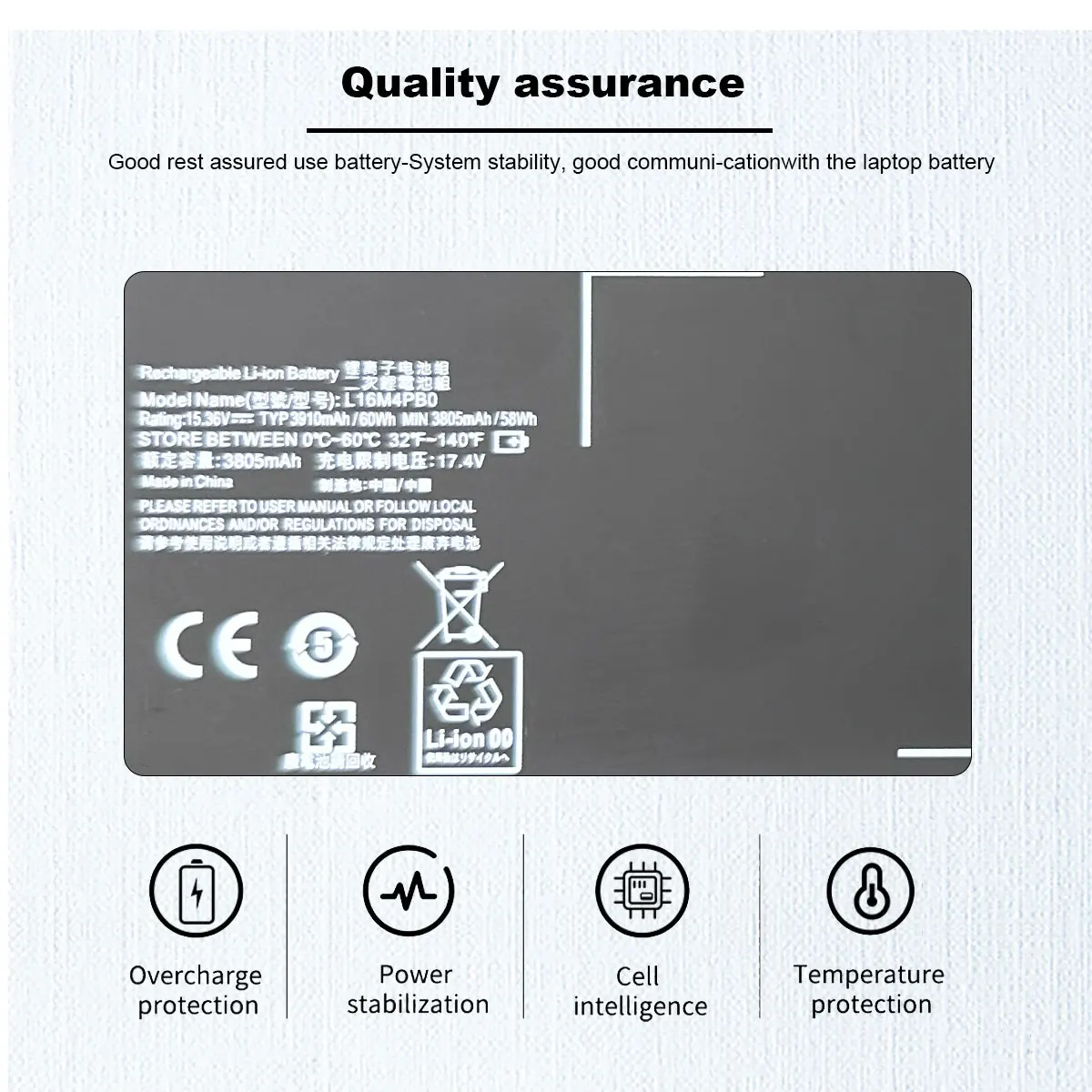 Imagem -04 - Bateria do Portátil para Lenovo Legion Y72015ikb Série 80y40003cd 5b10m33724 L16s4tb0 5b10m33723 Novo Dxt-l16m4pb0