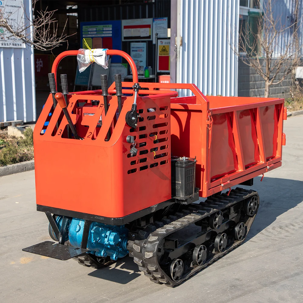 HW1000SL Self Loading Mini Dumper Mining Crawler Transporter Dumper Farm Use Customized