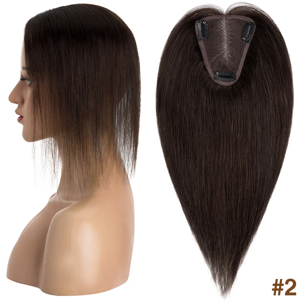 TESS Hand Single Knot Haar Topper 8x10cm Frauen Topper Naturhaar Perücke Clip In Echthaar Extensions Spitze Haarteil Ersatz – Detail 8