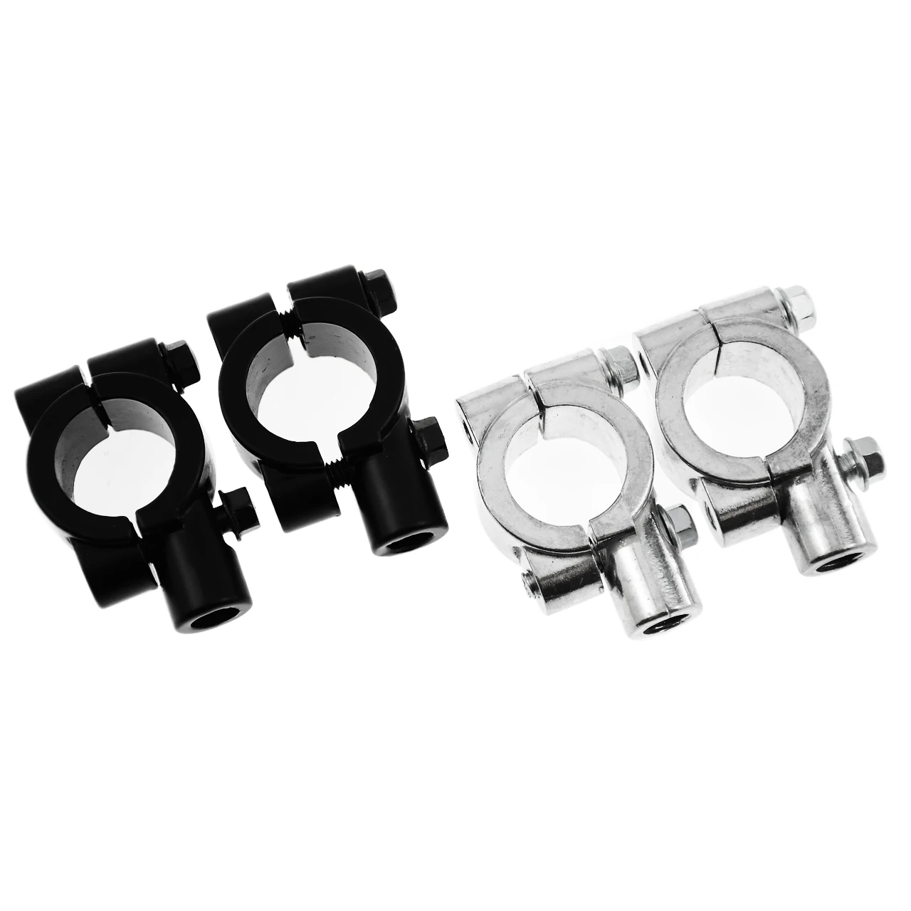 دراجة نارية المرايا جبل حامل المشبك 22 مللي متر 25 مللي متر المقود 8 مللي متر 10 مللي متر الموضوع أسود/كروم العالمي ل مرآة الرؤية الخلفية قوس