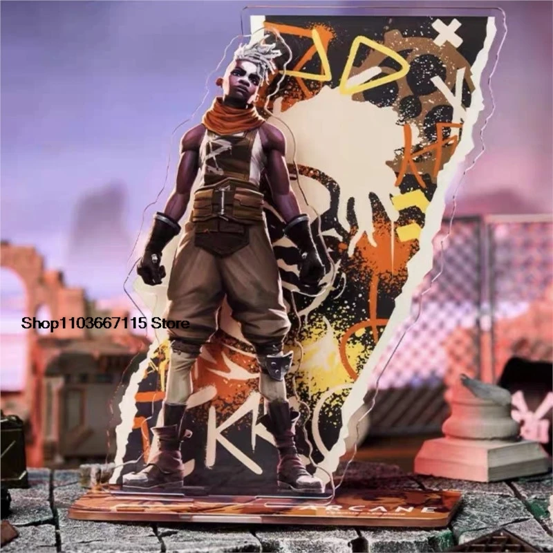 Arcane Jinxx Vi Acrylic Stand Model Plate Figure Caitlyn Ekko Figurine Desk Decoration Figure Display Ornaments Gift for Fans