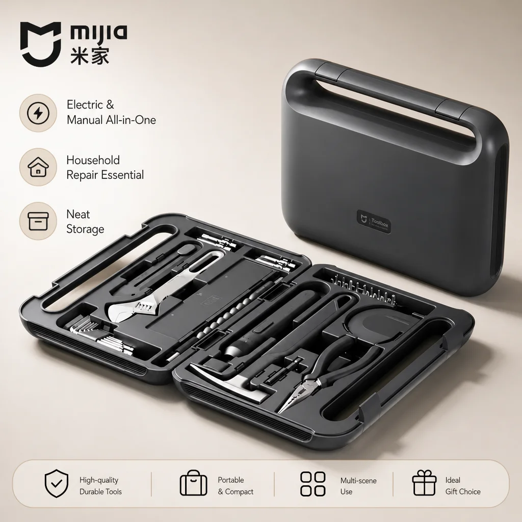 Mijia Power Tool Combo Kits Electric Screwdriver Self-lock Tape Measure Pliers Wrench Home Household DIY Hand Tool Kits