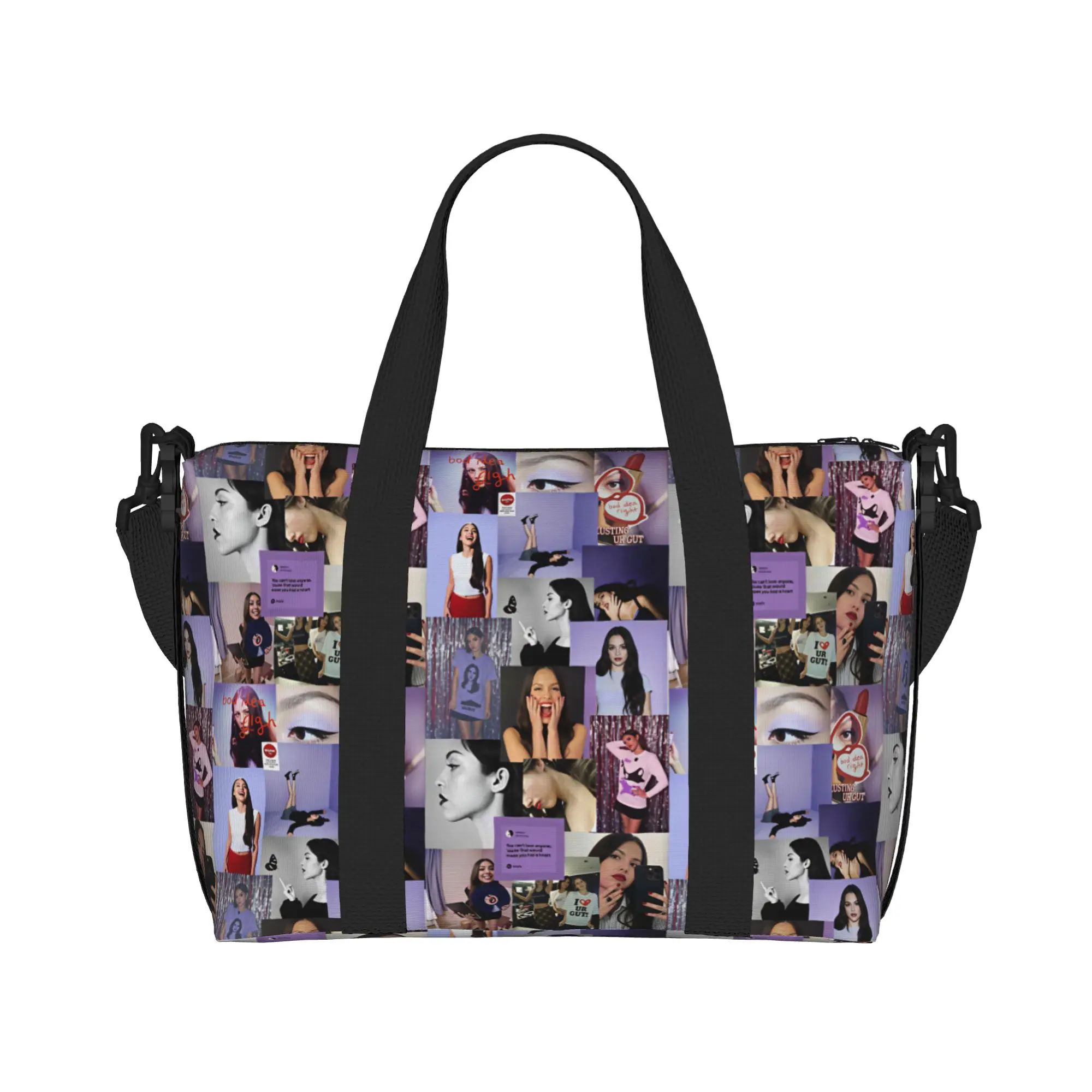 Custom Singer O-Olivia R-Rodrigo G-Guts Grocery Shopping Tote Bag Women Large Capacity  Beach Gym Travel Bags