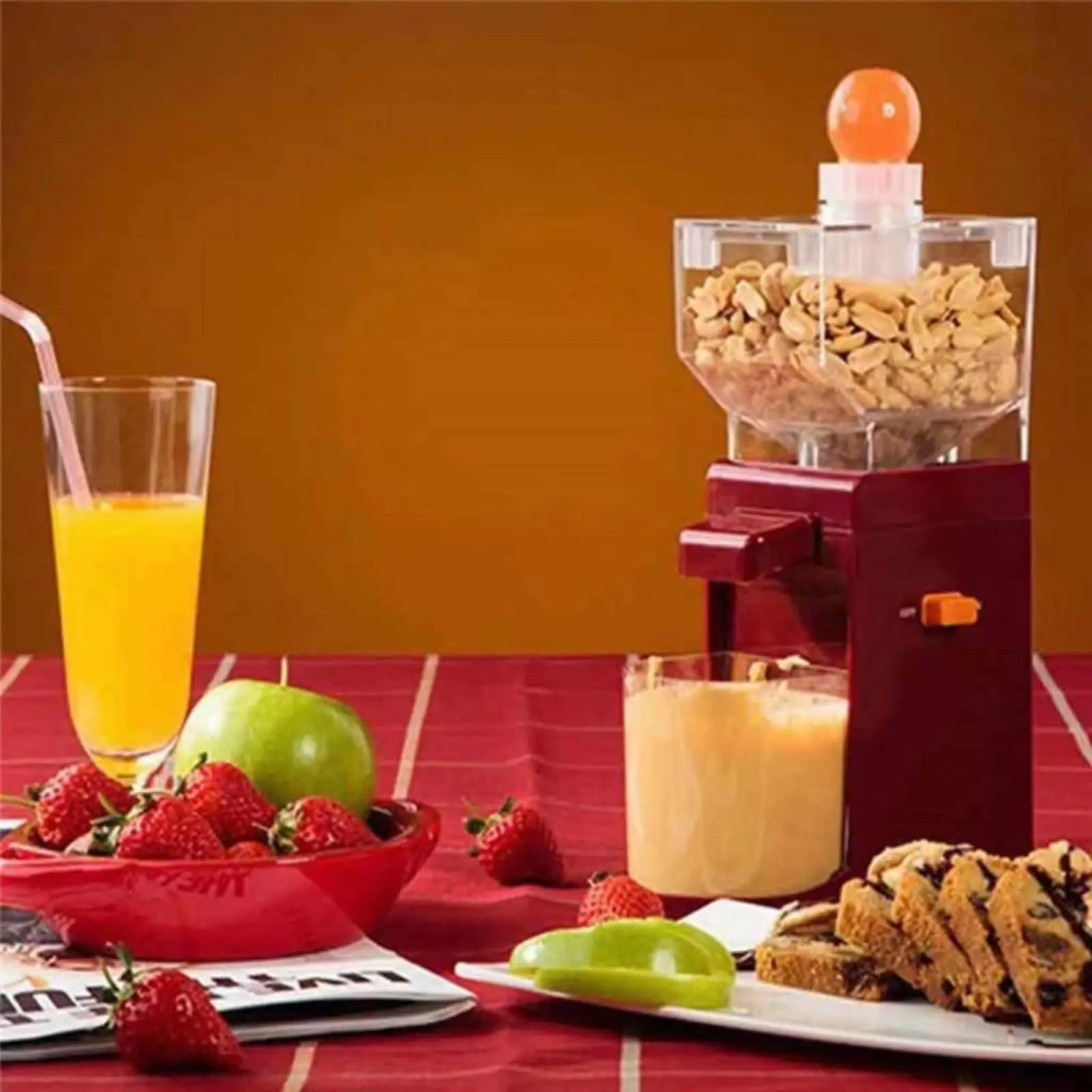 Electric Grinding Machine for Home Use Nut Butter Processor for Almond Peanut Cashew Spread with on Off Switch
